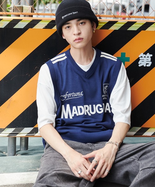 WEGO（ウィゴー）の「WEGO/アンサンブルゲームロゴニットベスト（アンサンブル・メンズ・ネイビー/ブラック・MEDIUM/LARGE）」の10枚目の写真