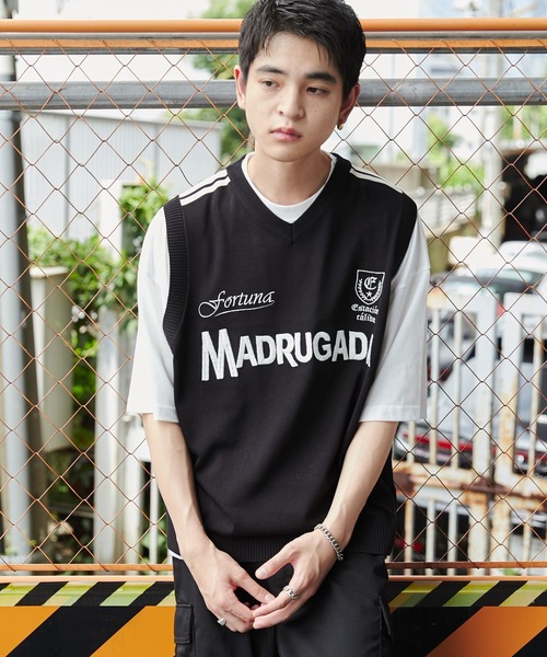 WEGO（ウィゴー）の「WEGO/アンサンブルゲームロゴニットベスト（アンサンブル・メンズ・ネイビー/ブラック・MEDIUM/LARGE）」の8枚目の写真