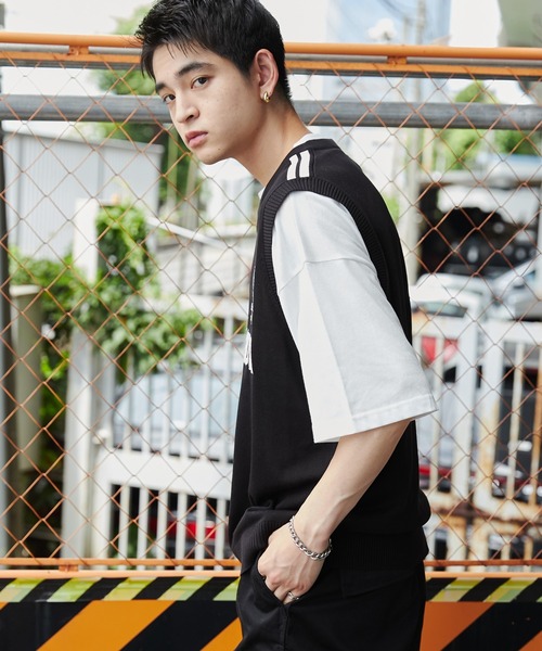 WEGO（ウィゴー）の「WEGO/アンサンブルゲームロゴニットベスト（アンサンブル・メンズ・ネイビー/ブラック・MEDIUM/LARGE）」の6枚目の写真