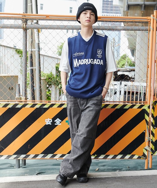 WEGO（ウィゴー）の「WEGO/アンサンブルゲームロゴニットベスト（アンサンブル・メンズ・ネイビー/ブラック・MEDIUM/LARGE）」の3枚目の写真