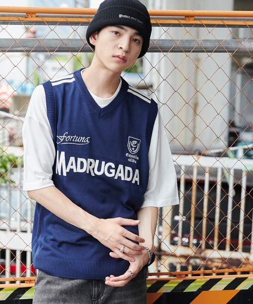 WEGO（ウィゴー）の「WEGO/アンサンブルゲームロゴニットベスト（アンサンブル・メンズ・ネイビー/ブラック・MEDIUM/LARGE）」の14枚目の写真