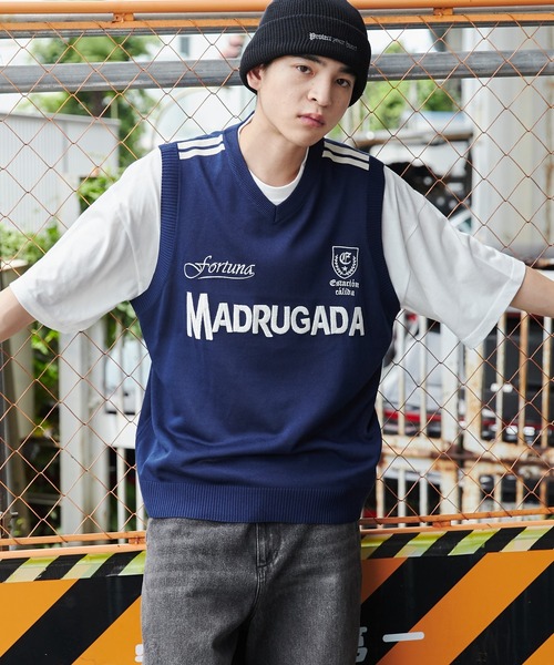 WEGO（ウィゴー）の「WEGO/アンサンブルゲームロゴニットベスト（アンサンブル・メンズ・ネイビー/ブラック・MEDIUM/LARGE）」の13枚目の写真