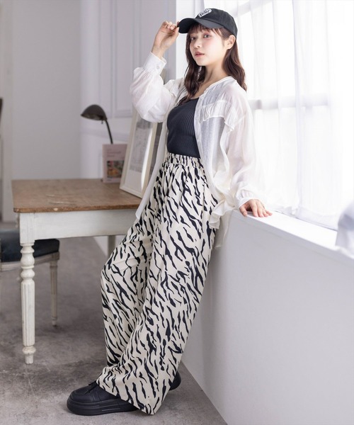 clear（クリア）の「アニマルプリントパンツ［大人 カジュアル ゼブラ柄］≪再入荷≫（その他パンツ・レディース・アイボリー/ブラック・F）」の16枚目の写真