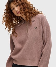フレッドペリー FRED PERRY クルーネックニット K2117 グレー×イエロー サイズ：10 フレッドペリー（FRED PERRY）（メンズ）クラシック クルー