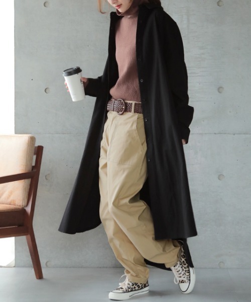 HUG.U(ハグユー)の「ほどゆるカーゴパンツ(チノパンツ・レディース・ベージュ/ダークグレー/サンドベージュ/ブラック/カーキ・M/L/XL)」の15枚目の写真