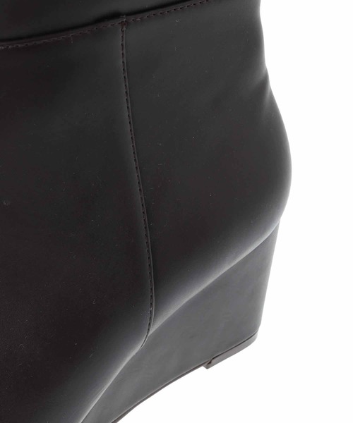 31 Sons de mode（トランテアン　ソン　ドゥ　モード）の「ウエッジヒールロングブーツ（ブーツ・レディース・ダークブラウン/ブラック・S/M/L）」の8枚目の写真