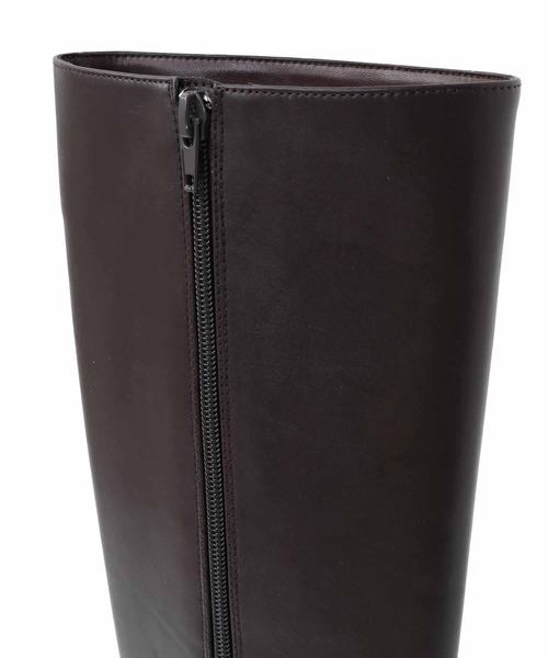 31 Sons de mode（トランテアン　ソン　ドゥ　モード）の「ウエッジヒールロングブーツ（ブーツ・レディース・ダークブラウン/ブラック・S/M/L）」の10枚目の写真