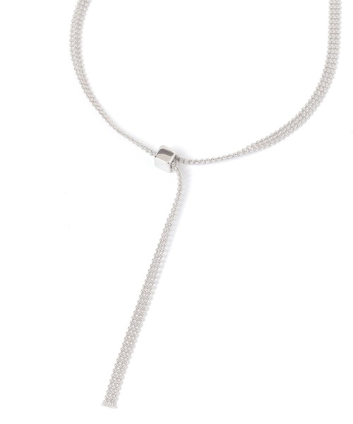 BAYFLOW（ベイフロー）の「スライドベルトネックレス（ネックレス・レディース・ブラック/シルバー・FREE）」の2枚目の写真