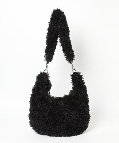 HARE（ハレ）の「ファーBIGショルダーバッグ(HARE)（ショルダーバッグ・レディース・ブラック/グレー・FREE）」の9枚目の写真