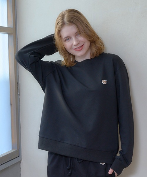 【PAUL&JOE】ミニ裏毛無地 ワンポイントワッペンプルオーパー(ルームウェア/パジャマ)|PAUL&JOE(ポールアンドジョー)