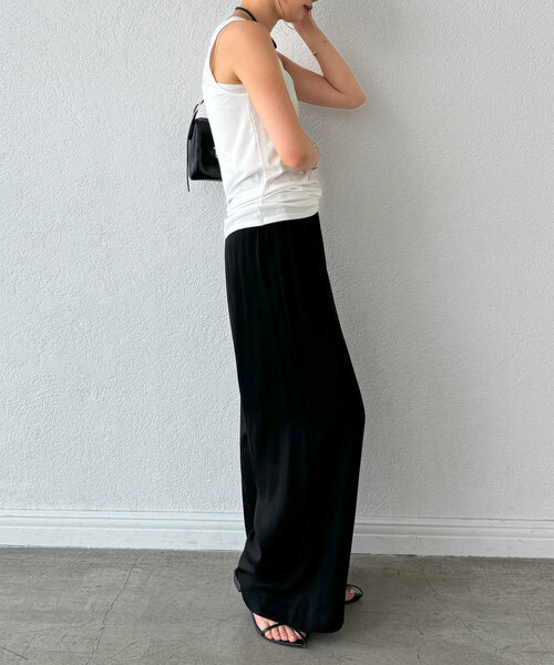 RIVE DROITE（リヴドロワ）の「【MYSELFbyRD（マイセルフバイリヴドロワ）】baseTANK（タンクトップ・レディース・オフホワイト/ブラック/ブラウン・FREE）」の17枚目の写真