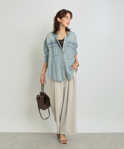 RIVE DROITE（リヴドロワ）の「【MYSELFbyRD（マイセルフバイリヴドロワ）】baseTANK（タンクトップ・レディース・オフホワイト/ブラック/ブラウン・FREE）」の12枚目の写真