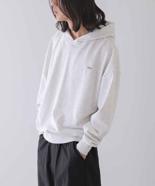 n'OrLABEL(ノアールレーベル)の「ロゴ刺繍裏毛フーディー(パーカー・メンズ・ブラック/杢グレー・M/L)」の14枚目の写真