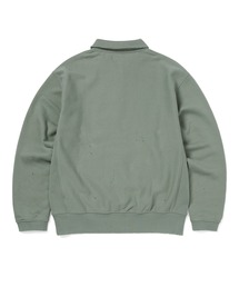 スウェット・トレーナー thisisneverthat Damaged Half Zip Polo Sweatshirt Damaged Half Zip Polo Sweatshirt - thisisneverthat®