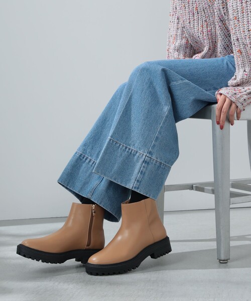 厚底ジップ ショート ブーツ（ブーツ）｜BEAMS HEART（ビームスハート）