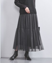 UNITED ARROWS | グリッターラメ ティアード ロングスカート(スカート)