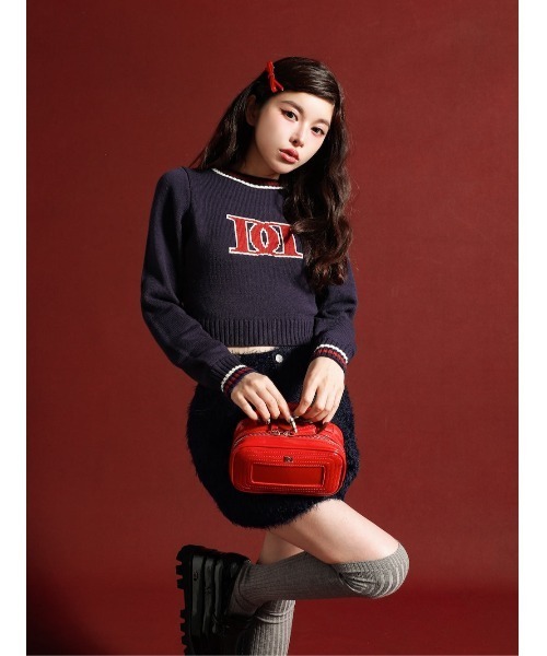 レトロDDロゴニットトップス darich ダーリッチ GRY Darich(ダーリッチ)の「レトロDDロゴニットトップス(ニット