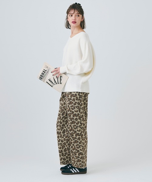 セール】レオパード柄 ストレッチ プルオンパンツ（その他パンツ