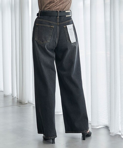 FREAK'S STORE（フリークスストア）の「FREAK’S STORE/フリークスストア The Yarn. Daisy baggy denim/デイジー バギーデニム/ワイドデニム（デニムパンツ・レディース・ブラック/ブルー・SMALL/MEDIUM）」の15枚目の写真