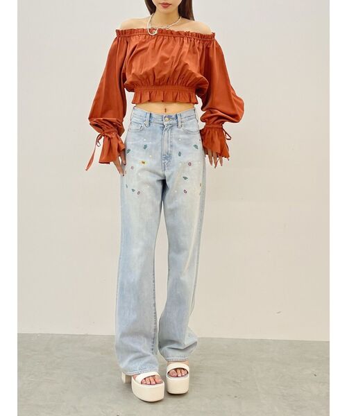 EVRIS（エヴリス）の「コットンオフショルブラウス（シャツ/ブラウス・レディース・ホワイト/ブラウン/ブラック・FREE）」の19枚目の写真