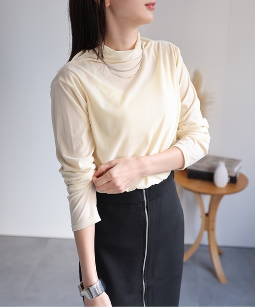 SEZANE / ベロアトップス セール】袖フレア ベロアトップス（Tシャツ/カットソー）｜SEN