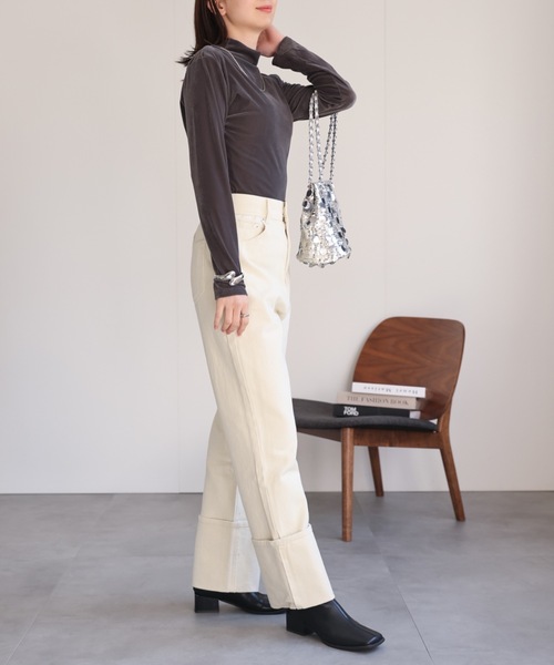 トップス　ろくsama 6(ROKU)＞レッドステッチ ネイビートップス