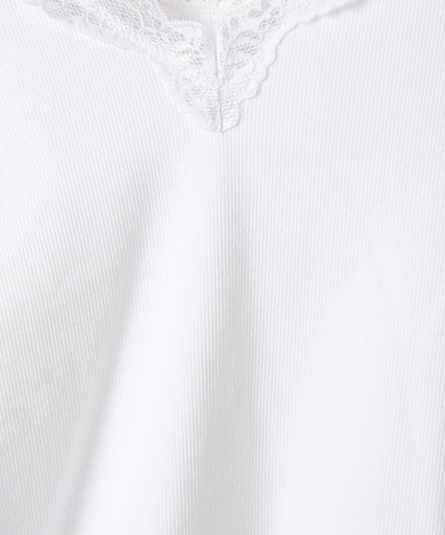 Heather(ヘザー)の「2WAYレースロングスリーブTEE 150146(Tシャツ/カットソー・レディース・ブラック/オフホワイト・FREE)」の9枚目の写真