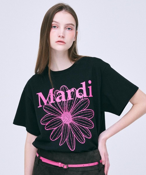 MardiMercredi 花柄プリント Tシャツ ショートパンツ セット 大人気 MardiMercredi 花柄Tシャツとショートパンツセット