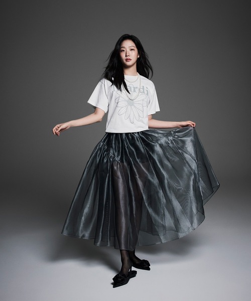 TSHIRT FLOWERMARDI（Tシャツ/カットソー）｜Mardi Mercredi（マルディメクルディ）