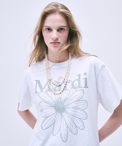 TSHIRT FLOWERMARDI（Tシャツ/カットソー）｜Mardi Mercredi（マルディメクルディ）