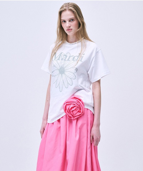 TSHIRT FLOWERMARDI（Tシャツ/カットソー）｜Mardi Mercredi（マルディメクルディ）