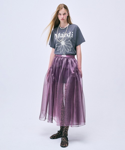 TSHIRT FLOWERMARDI（Tシャツ/カットソー）｜Mardi Mercredi（マルディメクルディ）