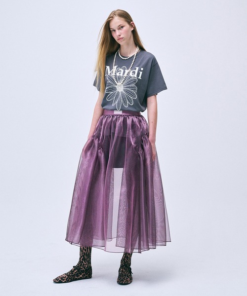 TSHIRT FLOWERMARDI（Tシャツ/カットソー）｜Mardi Mercredi（マルディメクルディ）