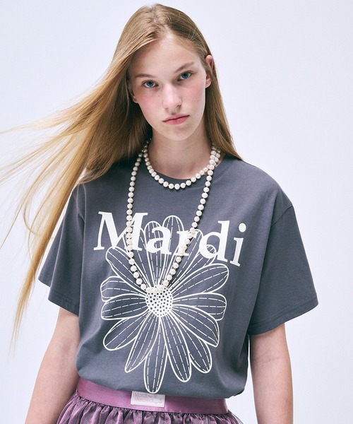 TSHIRT FLOWERMARDI（Tシャツ/カットソー）｜Mardi Mercredi（マルディメクルディ）
