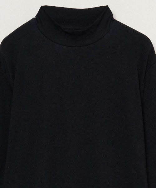 three dots(スリードッツ)の「ブラッシュドリブ 長袖モックネック(Tシャツ/カットソー・メンズ・ダークブルー/ブラウン系その他・SMALL/MEDIUM/LARGE)」の4枚目の写真