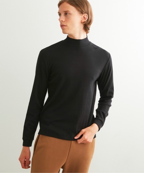 three dots(スリードッツ)の「ブラッシュドリブ 長袖モックネック(Tシャツ/カットソー・メンズ・ダークブルー/ブラウン系その他・SMALL/MEDIUM/LARGE)」の10枚目の写真