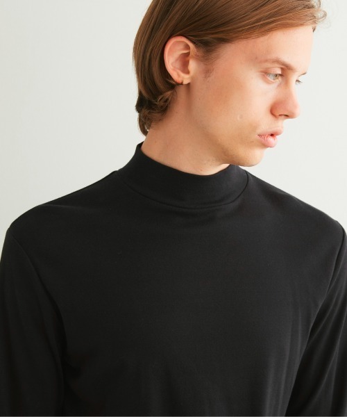 three dots(スリードッツ)の「ブラッシュドリブ 長袖モックネック(Tシャツ/カットソー・メンズ・ダークブルー/ブラウン系その他・SMALL/MEDIUM/LARGE)」の11枚目の写真