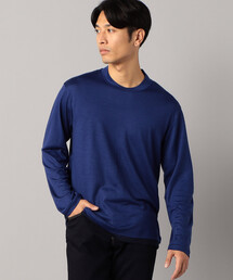 ウール天竺 クルーネック長袖Tシャツ