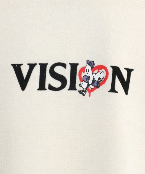 VISION STREET WEAR(ヴィジョンストリートウェア)の「VISION STREET WEAR/ヴィジョンストリートウェア GHOST SKATER PARKA/オーバーサイズ 裏起毛 バックプリント ロゴ ワンポイント スウェット パーカー フーディー/レディース メンズ(パーカー・メンズ・ブラック/オフホワイト・LL/M/L)」の13枚目の写真