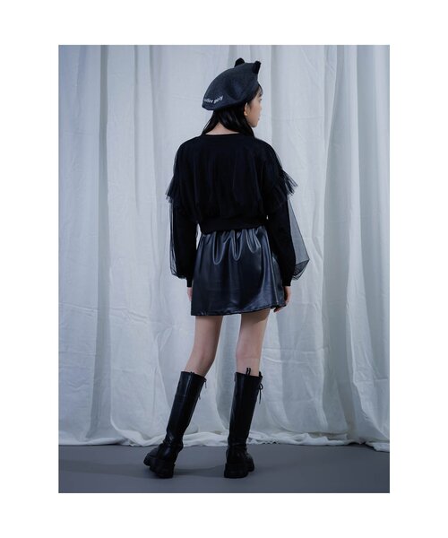 algy(アルジー)の「シアーレイヤードトレーナー(スウェット・キッズ・ブラック/オフホワイト/ピンク・SMALL/MEDIUM/X-SMALL/XX-SMALL/XXX-SMALL)」の5枚目の写真