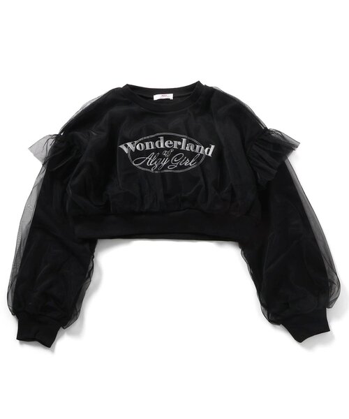 algy(アルジー)の「シアーレイヤードトレーナー(スウェット・キッズ・ブラック/オフホワイト/ピンク・SMALL/MEDIUM/X-SMALL/XX-SMALL/XXX-SMALL)」の7枚目の写真