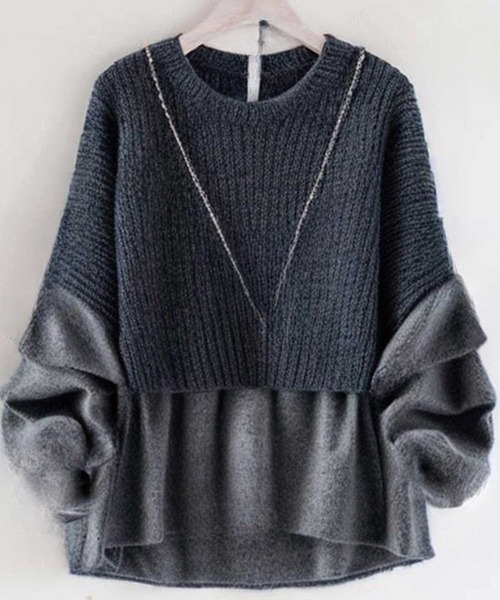 ニットドッキングブラウス（シャツ/ブラウス）｜CADBURY（キャドバリー） 5,830円