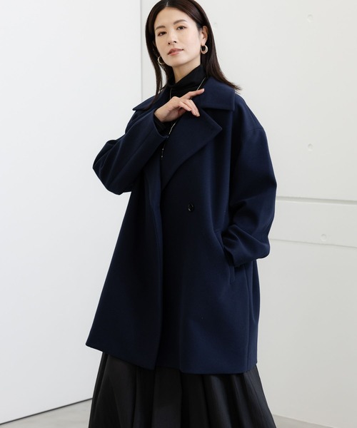 Elura（エルーラ）の「ウールライクミドルコート/133689（その他アウター・レディース・グレー/ネイビー/ベージュ/ホワイト・FREE）」の4枚目の写真