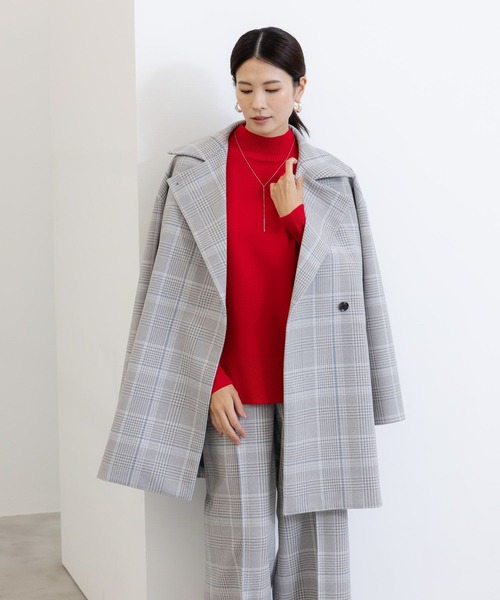 Elura（エルーラ）の「ウールライクミドルコート/133689（その他アウター・レディース・グレー/ネイビー/ベージュ/ホワイト・FREE）」の2枚目の写真