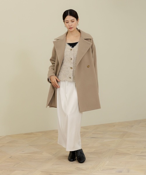 Elura（エルーラ）の「ウールライクミドルコート/133689（その他アウター・レディース・グレー/ネイビー/ベージュ/ホワイト・FREE）」の12枚目の写真