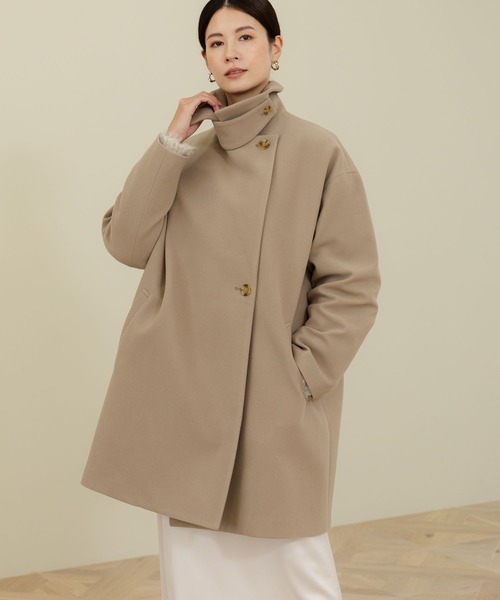 Elura（エルーラ）の「ウールライクミドルコート/133689（その他アウター・レディース・グレー/ネイビー/ベージュ/ホワイト・FREE）」の6枚目の写真