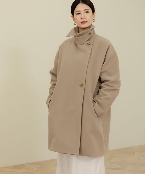 Elura（エルーラ）の「ウールライクミドルコート/133689（その他アウター・レディース・グレー/ネイビー/ベージュ/ホワイト・FREE）」の7枚目の写真