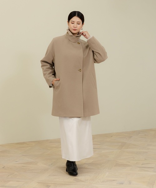 Elura（エルーラ）の「ウールライクミドルコート/133689（その他アウター・レディース・グレー/ネイビー/ベージュ/ホワイト・FREE）」の9枚目の写真