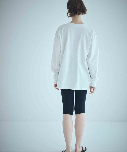 SEA(シー)の「ヘビーコットン クルーネックL/Sプルオーバー(Tシャツ/カットソー・レディース・グレー/ブラック/ホワイト・ONE SIZE)」の7枚目の写真