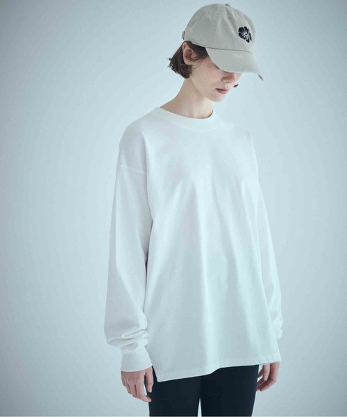 SEA(シー)の「ヘビーコットン クルーネックL/Sプルオーバー(Tシャツ/カットソー・レディース・グレー/ブラック/ホワイト・ONE SIZE)」の8枚目の写真